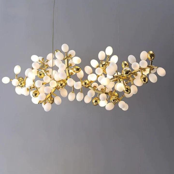 Luxury Escamoles Modern Linear Grape Chandelier - Small: 39.4" L - VChandelier
