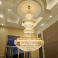 Luxury Extra Large Crystal Chandelier Round Ceiling Light Fixture for Foyer, Entryway & Entrance - D39.4"*H59.1"Warm Light - VChandelier
