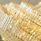 Luxury Extra Large Crystal Chandelier Round Ceiling Light Fixture for Foyer, Entryway & Entrance - D39.4"*H59.1"Warm Light - VChandelier