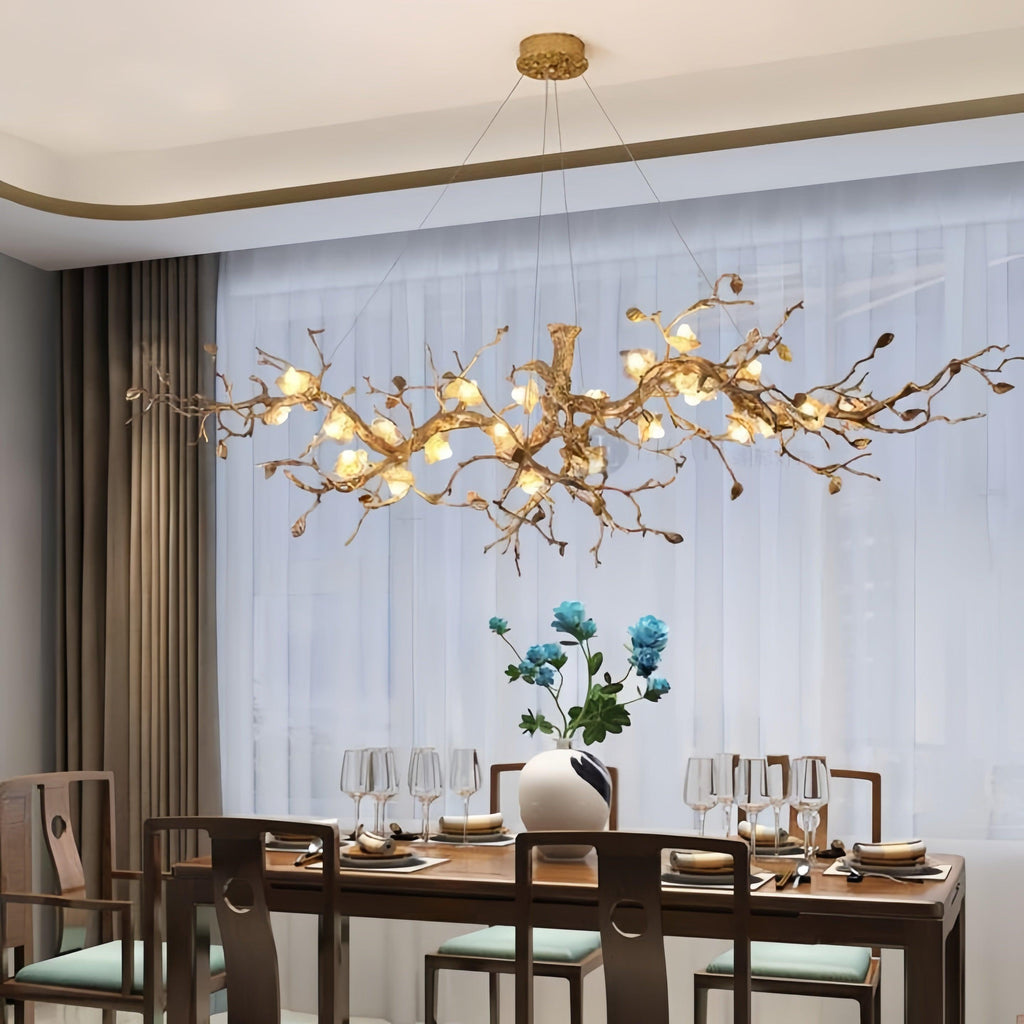 Luxury Flower Tree Branch Chandelier - L 39.4″(100cm) x W 25.6″(65cm) x H 22.8″(58cm) - VChandelier