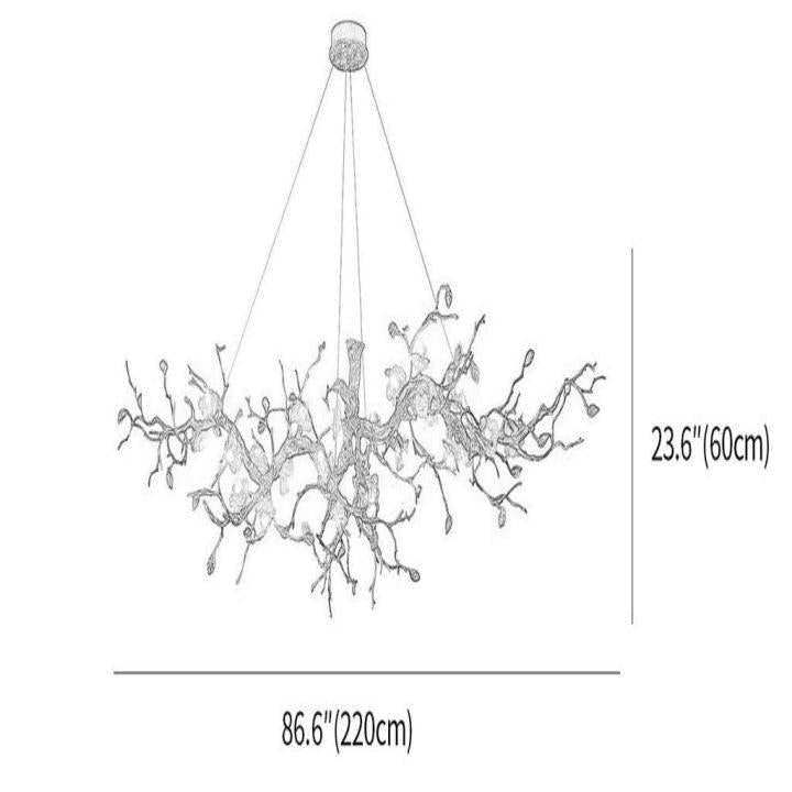 Luxury Flower Tree Branch Chandelier - L 39.4″(100cm) x W 25.6″(65cm) x H 22.8″(58cm) - VChandelier
