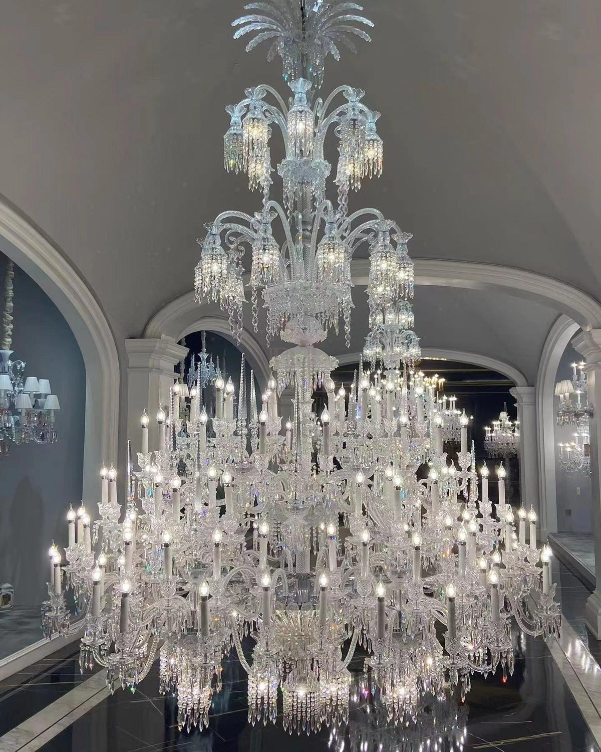 Luxury Large Multi Candles Chandelier Islam Crystal Ceiling Lighting Fixture For Living Room/ Hall Decoration-Chandeliers - VChandelier