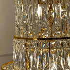 Luxury Majesty Grand Crown Top Cascading Long Tiered Crystal Chandelier - D23.62"*H137.80" (D60cm*H350cm)Warm Light - VChandelier