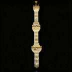Luxury Majesty Grand Crown Top Cascading Long Tiered Crystal Chandelier - D19.7"*H113.4" (D50cm*H288cm)Warm Light - VChandelier