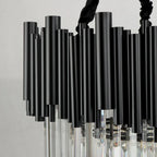 Luxury Modern Living Room Black Crystal Light Fixture - W17.7‘’×H15'' - VChandelier