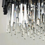 Luxury Modern Living Room Black Crystal Light Fixture - W17.7‘’×H15'' - VChandelier