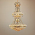 Luxury Modern Primo Wide Gold Crystal Chandelier for High Ceiling Foyer & Staircase - VChandelier-Gold - VChandelier