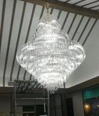 Luxury Multi - tiered Extra Large Crystal Chandelier for Staircase/Foyer/Entryway - 87 Lights/ D59.1"*H92.52" - VChandelier
