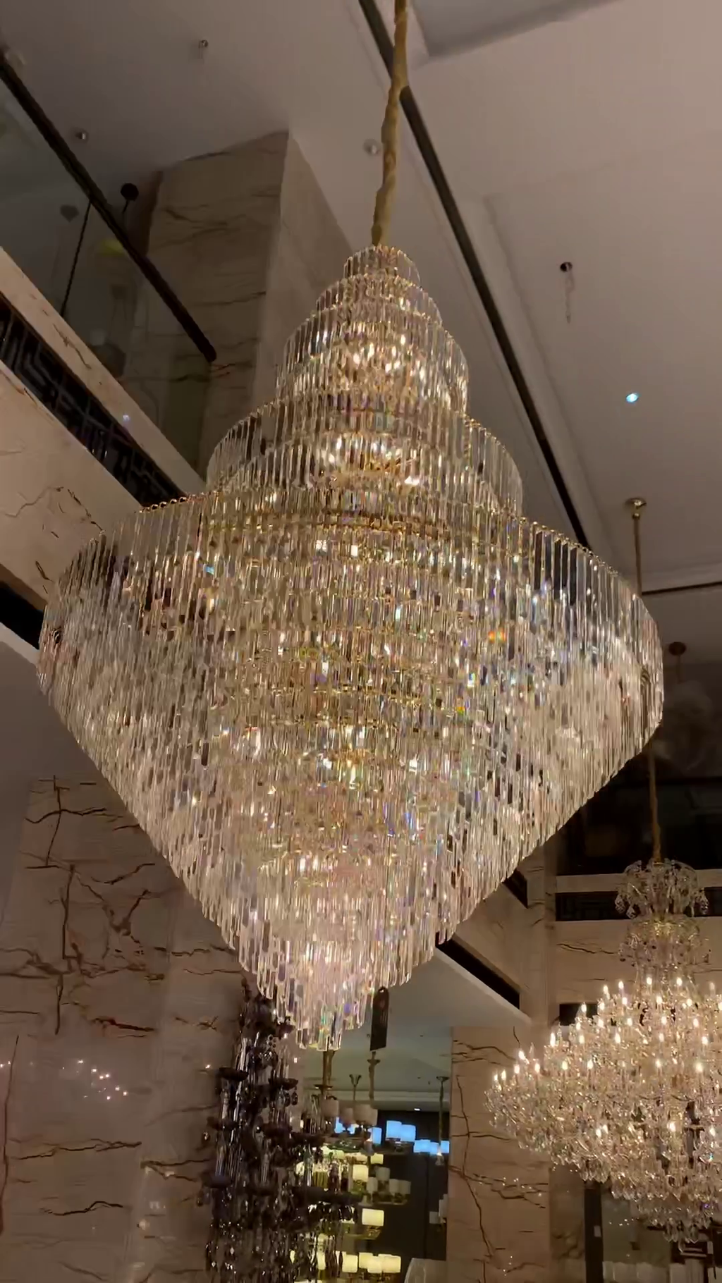 Luxury Multi - tiered Extra Large Crystal Chandelier for Staircase/Foyer/Entryway - 87 Lights/ D59.1"*H92.52" - VChandelier