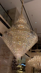 Luxury Multi - tiered Extra Large Crystal Chandelier for Staircase/Foyer/Entryway - 87 Lights/ D59.1"*H92.52" - VChandelier