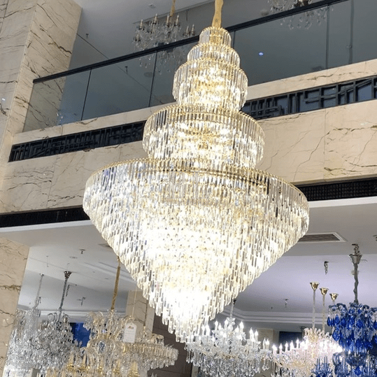 Luxury Multi - tiered Extra Large Crystal Chandelier for Staircase/Foyer/Entryway - 87 Lights/ D59.1"*H92.52" - VChandelier