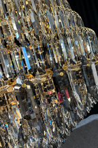 Luxury Multi-tiered Honeycomb Crystal Chandelier for High Ceiling-Chandeliers - VChandelier