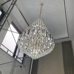 Luxury Multi-tiered Honeycomb Crystal Chandelier for High Ceiling-Chandeliers - VChandelier