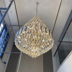 Luxury Multi-tiered Honeycomb Crystal Chandelier for High Ceiling-Chandeliers - VChandelier