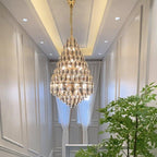 Luxury Multi-tiered Honeycomb Crystal Chandelier for High Ceiling-Chandeliers - VChandelier