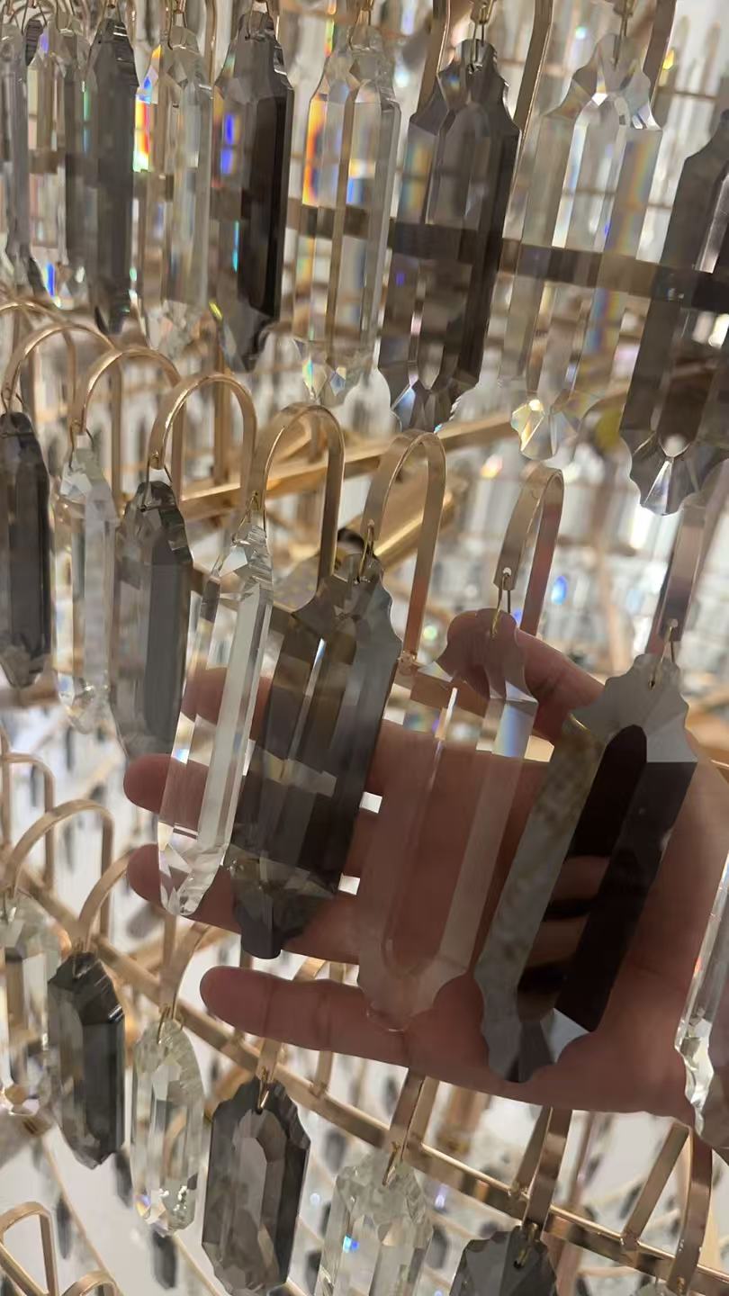 Luxury Multi-tiered Honeycomb Crystal Chandelier for High Ceiling-Chandeliers - VChandelier