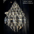Luxury Multi-tiered Honeycomb Crystal Chandelier for High Ceiling-Chandeliers - VChandelier