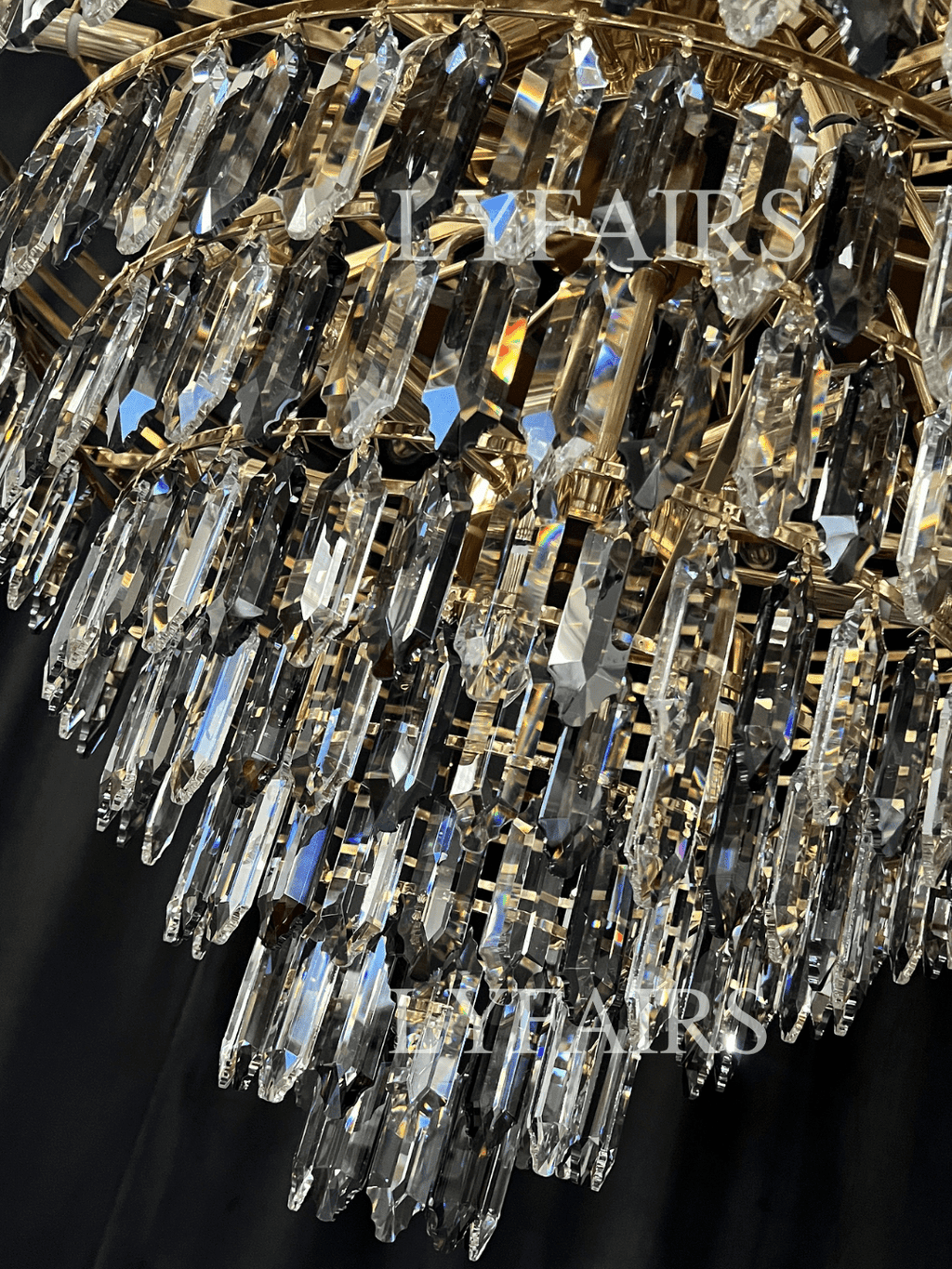Luxury Multi-tiered Honeycomb Crystal Chandelier for High Ceiling-Chandeliers - VChandelier