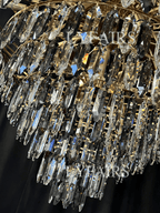 Luxury Multi-tiered Honeycomb Crystal Chandelier for High Ceiling-Chandeliers - VChandelier