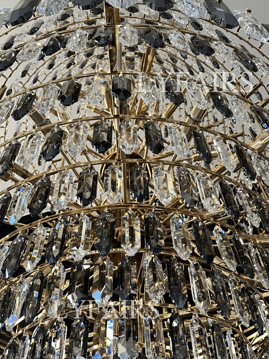 Luxury Multi-tiered Honeycomb Crystal Chandelier for High Ceiling-Chandeliers - VChandelier