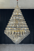 Luxury Multi-tiered Honeycomb Crystal Chandelier for High Ceiling-Chandeliers - VChandelier