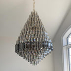 Luxury Multi-tiered Honeycomb Crystal Chandelier for High Ceiling-Chandeliers - VChandelier
