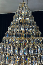 Luxury Multi-tiered Honeycomb Crystal Chandelier for High Ceiling-Chandeliers - VChandelier