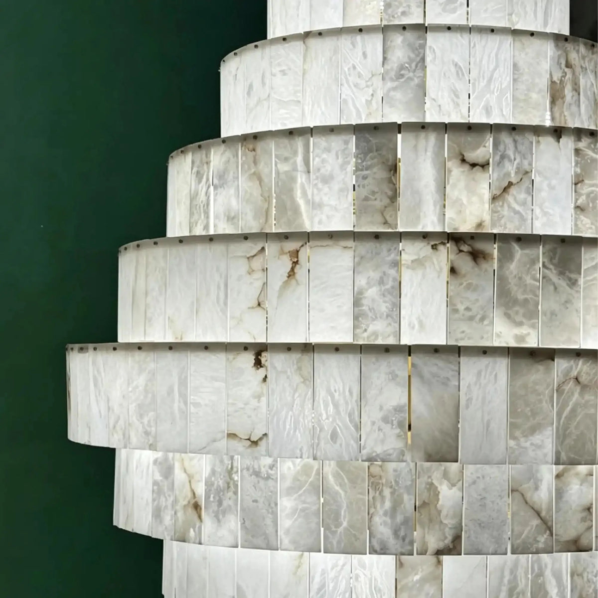 Luxury Sculpted Pyramid-Tier Alabaster Chandelier for High Ceiling - D48.03"*H44.09"(D122cm*H112cm)/85kgWarm Light 3000K - VChandelier