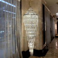Luxury Spiral Crystal Chandelier For Foyer / Staircase - D23.6"*H82.6"Warm Light - VChandelier