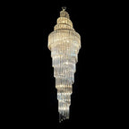 Luxury Spiral Crystal Chandelier for High - ceiling/Foyer/Staircase - D31.5"*H126"/110kgWarm Light - VChandelier