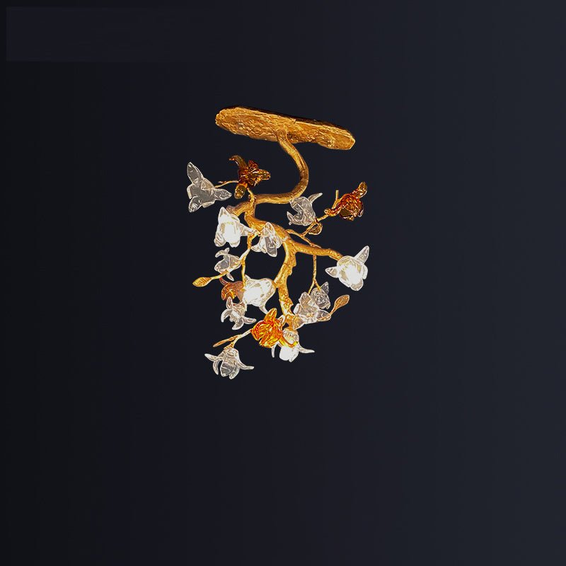 Luxury Villa Elegant Villa Blossom and Branch Chandelier, - VChandelier-11.81" W x 19.69" H - VChandelier