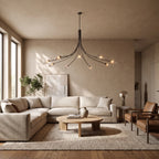 Shells Clear Glass Round Chandelier