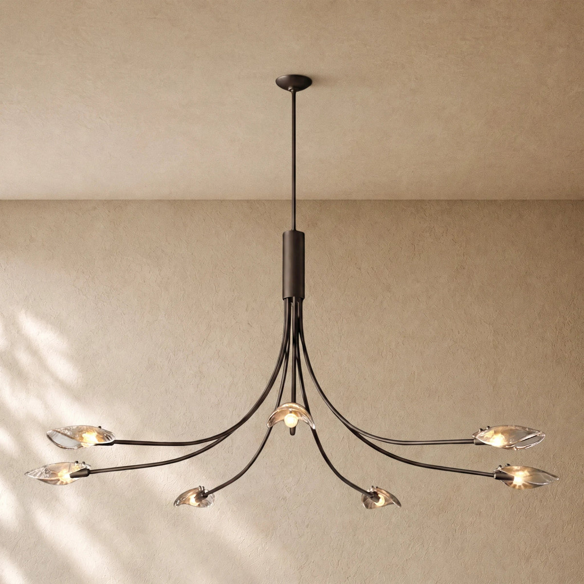 Shells Clear Glass Round Chandelier