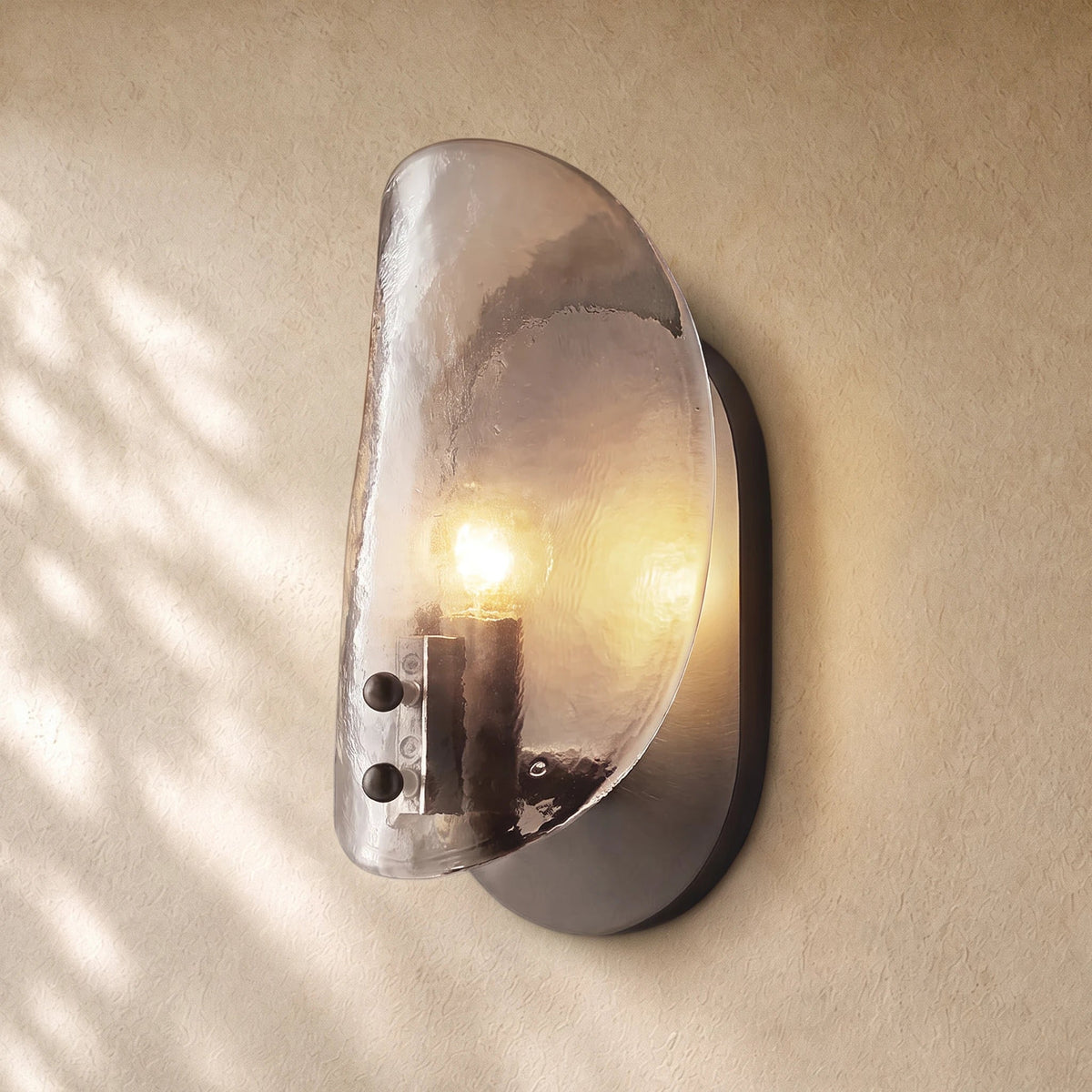 Shells Clear Glass Sconce