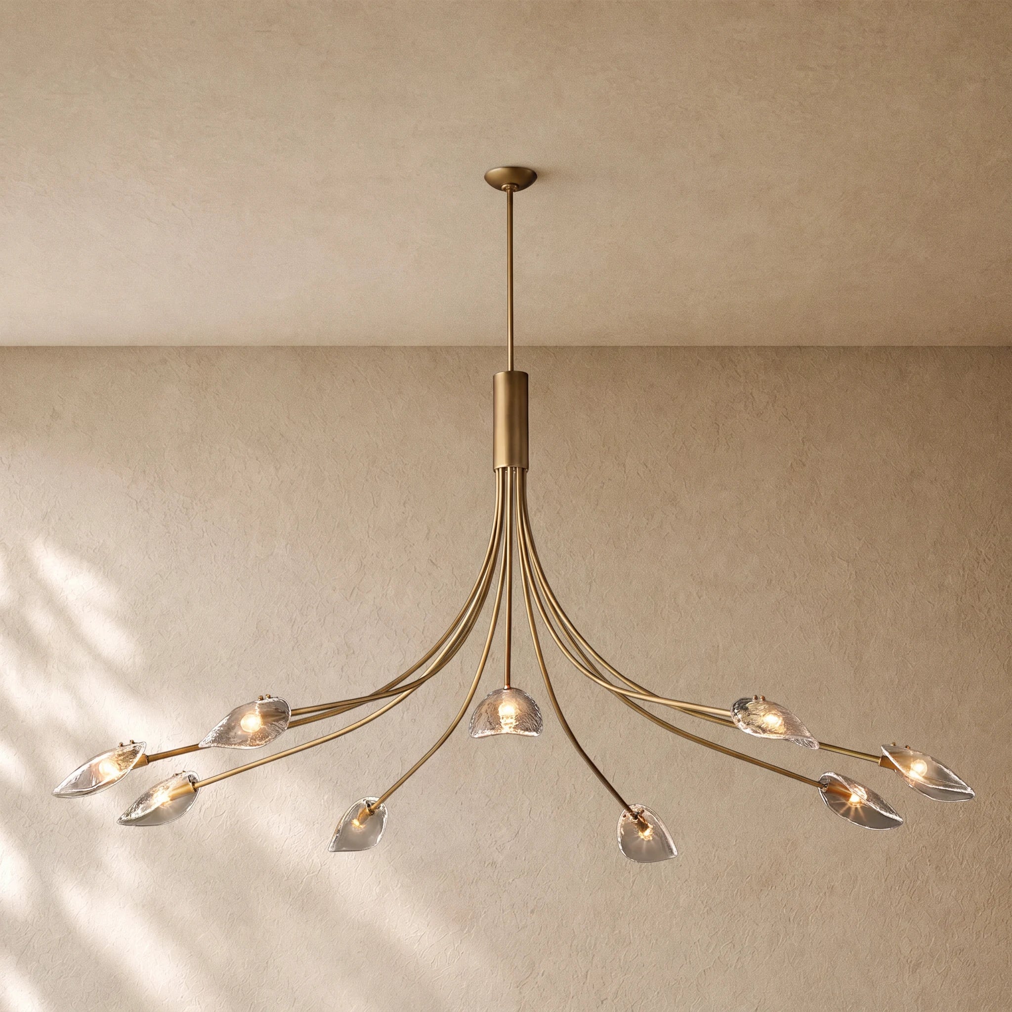 Shells Clear Glass Round Chandelier