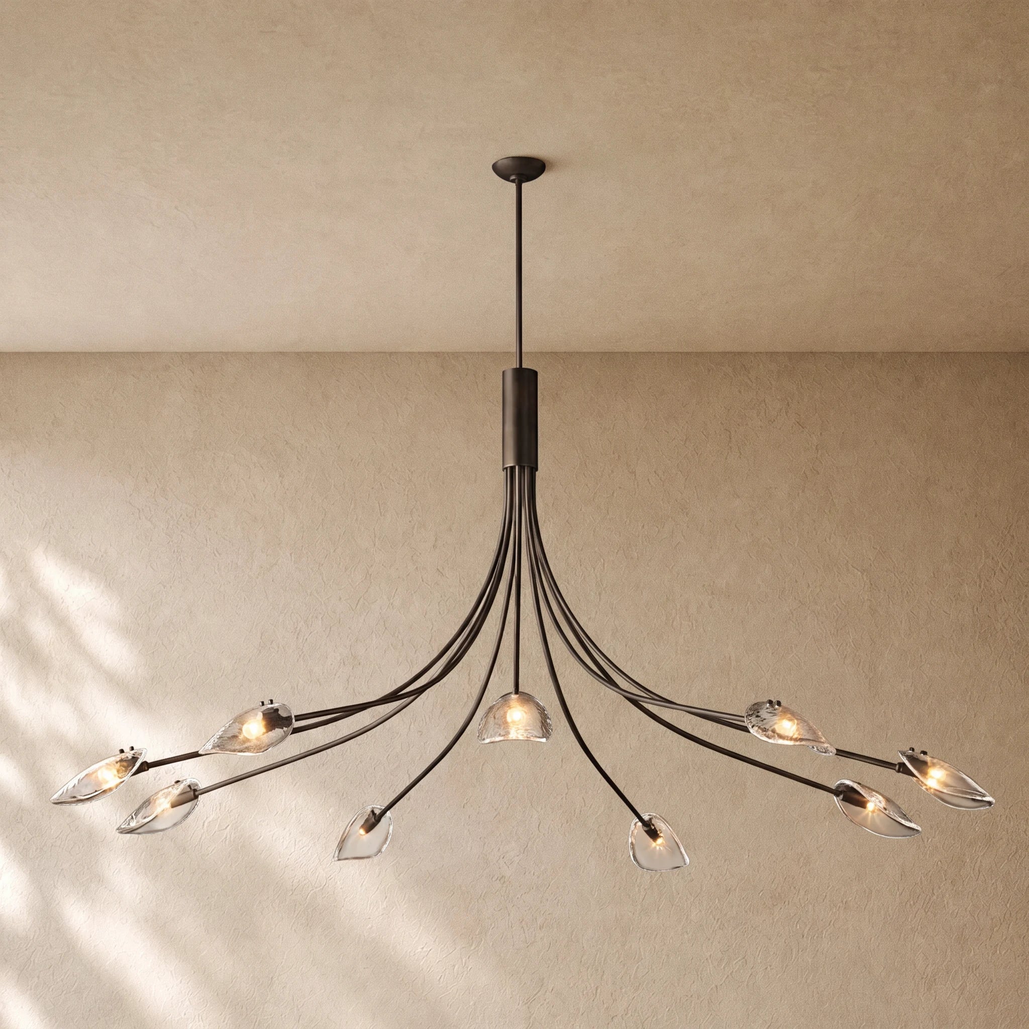 Shells Clear Glass Round Chandelier