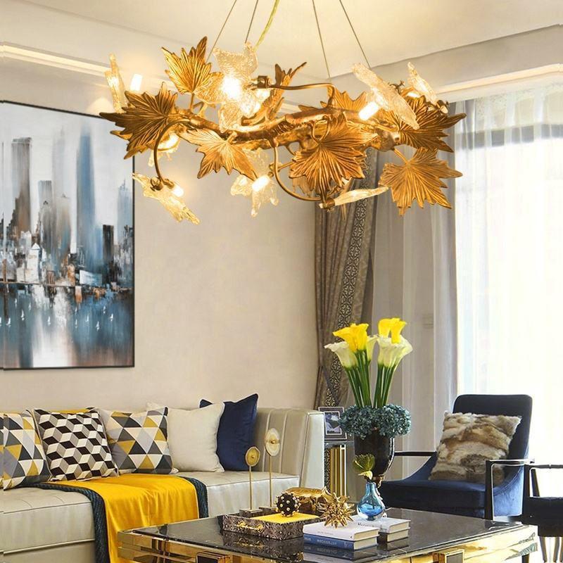 Maple Leaf Branch Chandelier - D80cm（D31½") - VChandelier