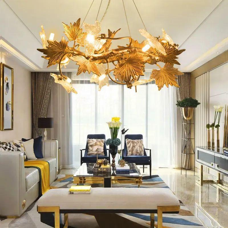 Maple Leaf Branch Chandelier - D100cm (D39¼") - VChandelier