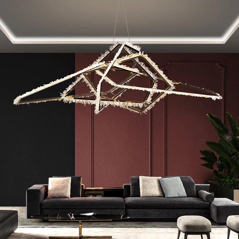 Marty Modern Rock Crystal Irregular Chandelier- - VChandelier- - VChandelier