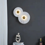Median Alabaster Flush mount - 2 Surface - Bronze - VChandelier
