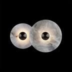 Median Alabaster Flush mount - 2 Surface - Bronze - VChandelier