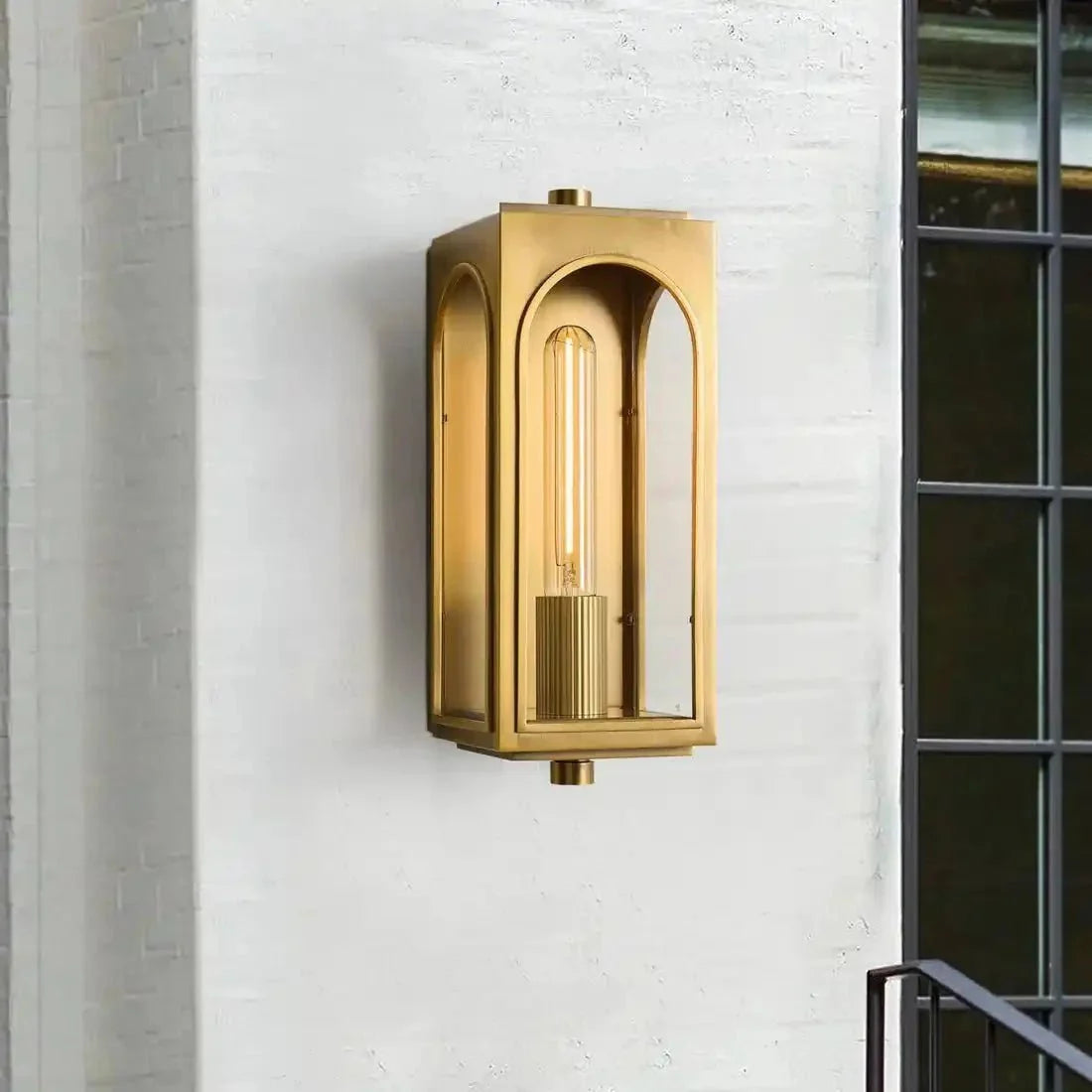 Palladian Outdoor Wall Sconce - 13"BrassVChandelier