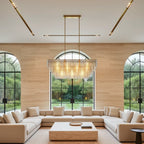 Sirena Glass Rectangular Chandelier