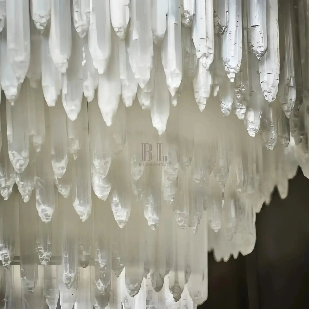 Selenite Layer Rectangular Chandelier - Large - VChandelier