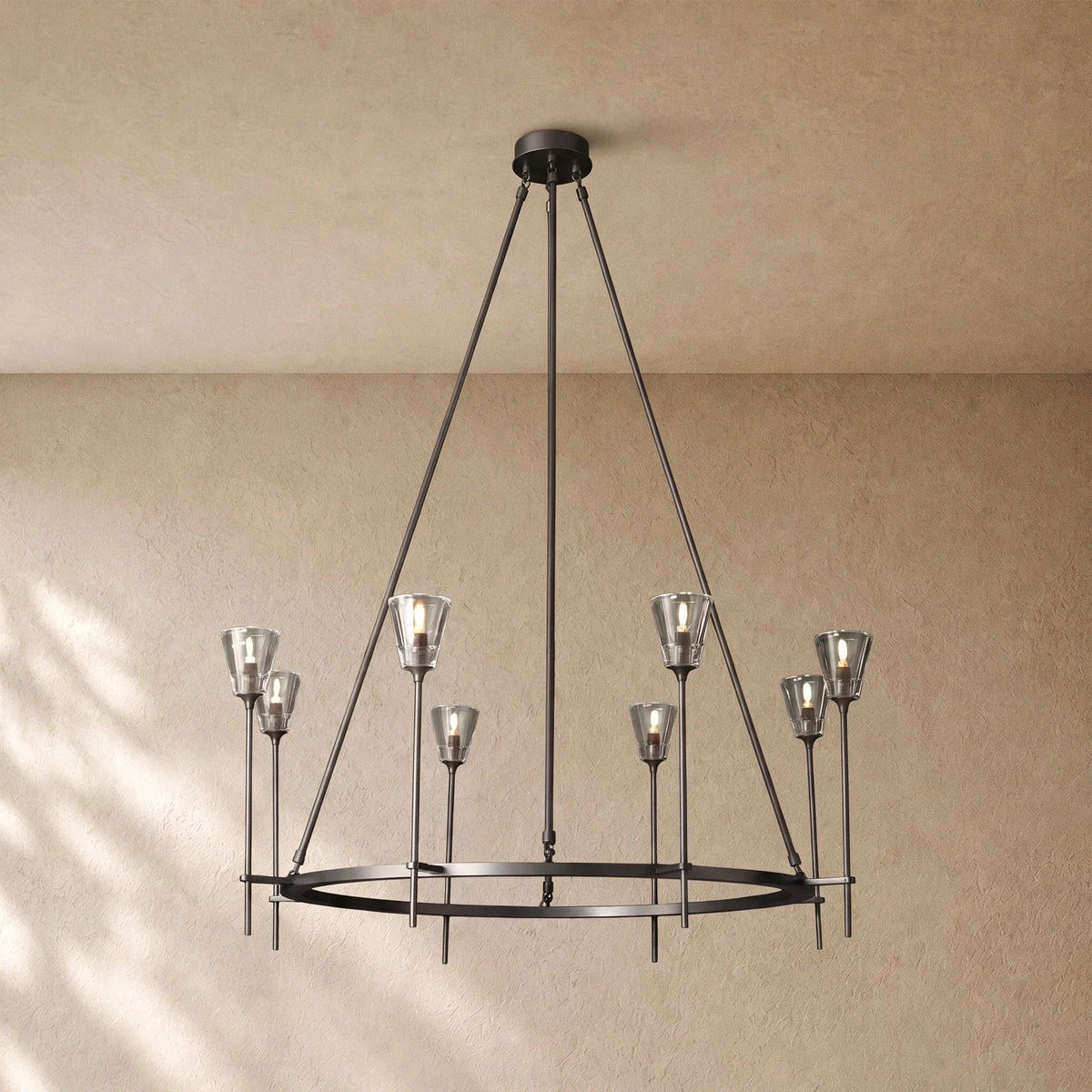 Torche De Verre - Lustre rond