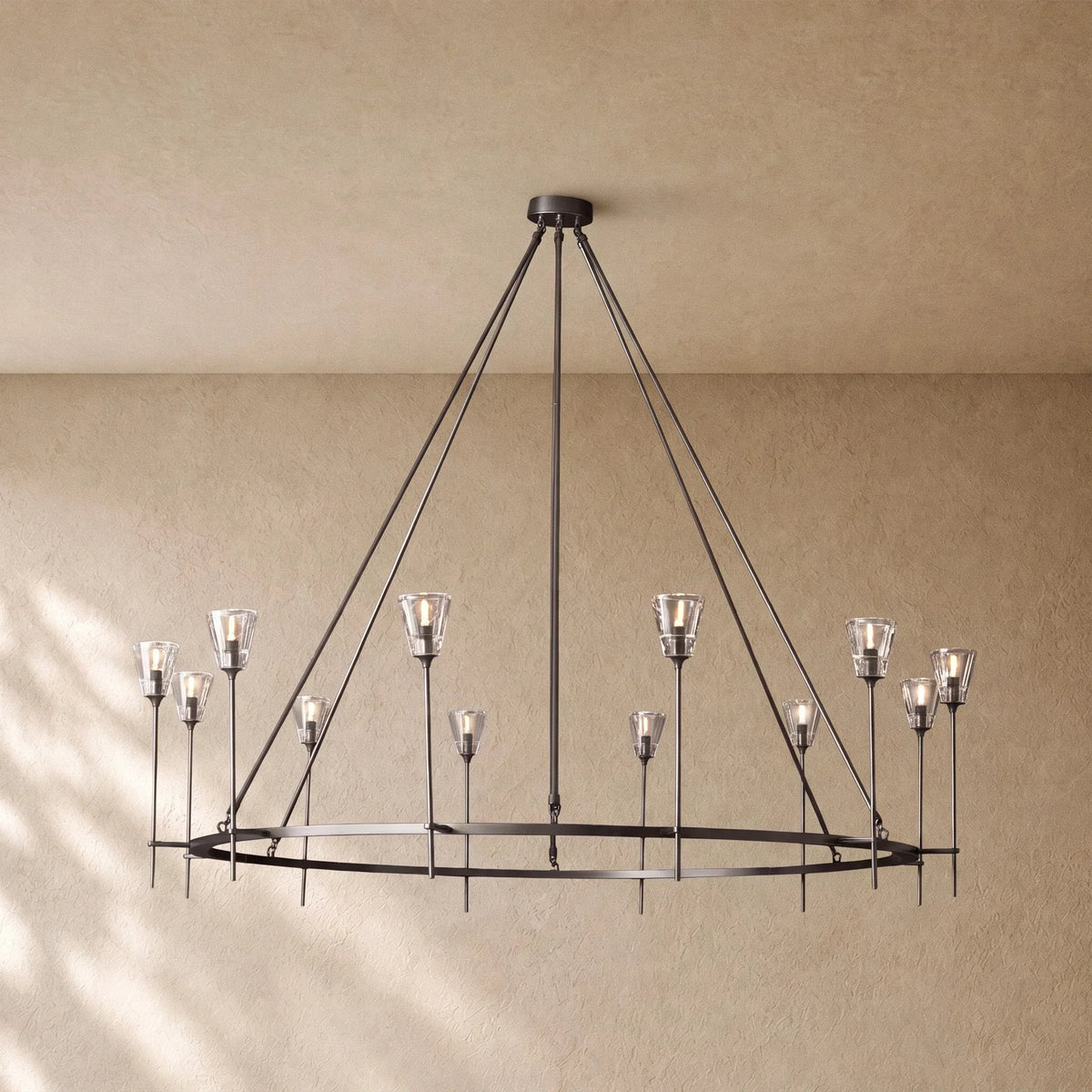 Torche De Verre - Lustre rond