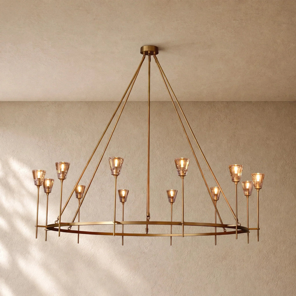 Torche De Verre - Lustre rond