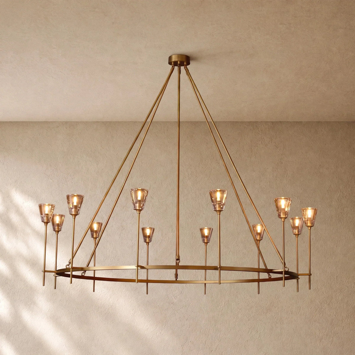 Torche De Verre - Lustre rond