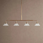 Theron Glass Linear Chandelier - 50"ClearBrassVChandelier