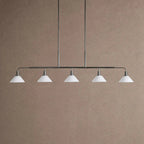 Theron Glass Linear Chandelier - 60"MilkBrassVChandelier